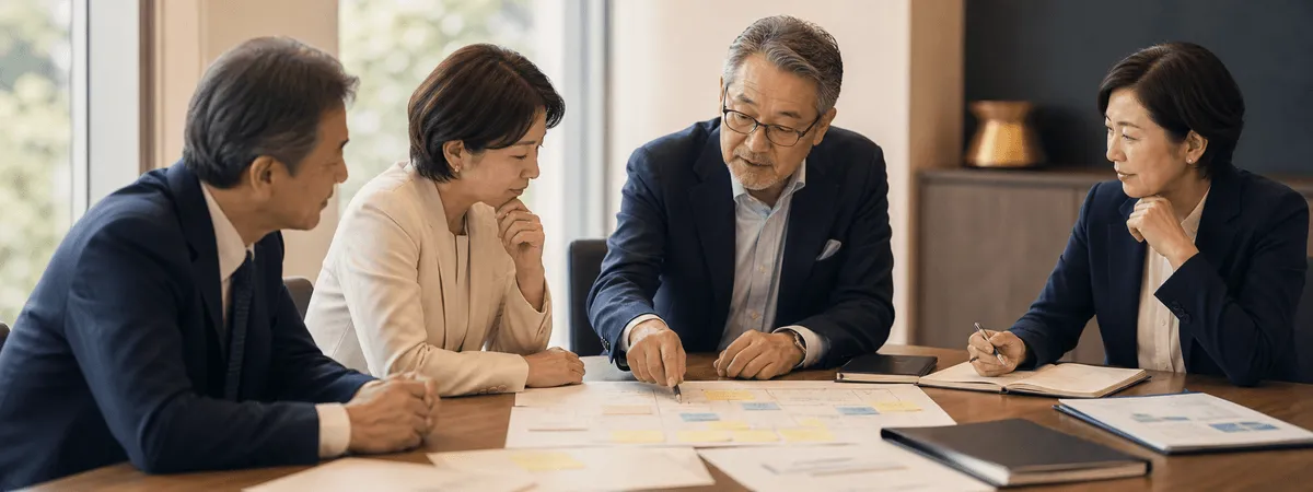 チームで課題に向き合うイメージ